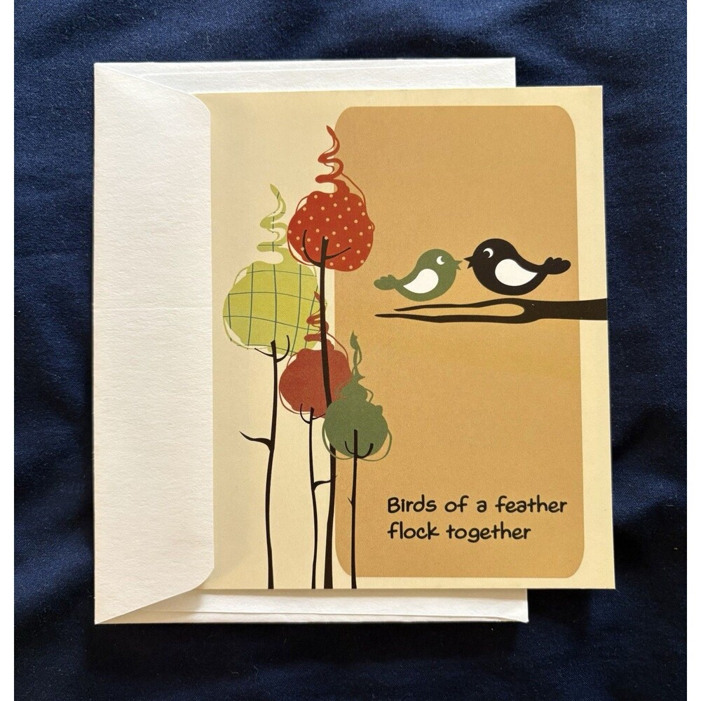 Friendship Card with White Envelope | Tree and Bird design by Habitat